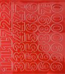 . Öntapadós matrica, 3 cm-es, számlap, piros . Öntapadós matrica, 3 cm-es, számlap, piros