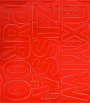 . Öntapadós matrica, 5 cm-es, betűlap, ABC második fele, piros . Öntapadós matrica, 5 cm-es, betűlap, ABC második fele, piros