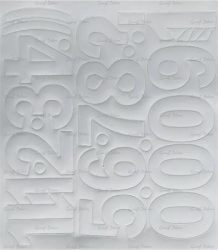 . Öntapadós matrica, 5 cm-es, számlap, fehér . Öntapadós matrica, 5 cm-es, számlap, fehér