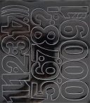 . Öntapadós matrica, 5 cm-es, számlap, fekete