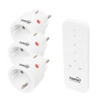   HOME Dugalj szett, 3 aljzat, távirányítóval, 2300 W, HOME, fehér