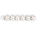 HOME Elosztósor, 6 csatlakozóaljzat, 3 m kábelhosszúság, HOME, fehér HOME Elosztósor, 6 csatlakozóaljzat, 3 m kábelhosszúság, HOME, fehér