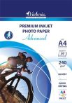   VICTORIA PAPER Fotópapír, tintasugaras, A4, 240 g, fényes, VICTORIA PAPER "Advanced"