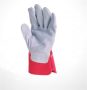   . Rakodókesztyű, marhahasítékbőr, 11-es méret, szürke/piros