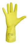 . Védőkesztyű, latex, 8-as méret, sárga . Védőkesztyű, latex, 8-as méret, sárga