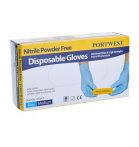 . Védőkesztyű, egyszer használatos, nitril, L méret, púder nélküli, kék . Védőkesztyű, egyszer használatos, nitril, L méret, púder nélküli, kék