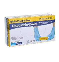 . Védőkesztyű, egyszer használatos, nitril, M méret, púder nélküli, kék . Védőkesztyű, egyszer használatos, nitril, M méret, púder nélküli, kék