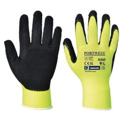 . Védőkesztyű, nylon, latexhab, tenyerén mártott, XL méret "Hi-Vis Grip", sárga . Védőkesztyű, nylon, latexhab, tenyerén mártott, XL méret "Hi-Vis Grip", sárga