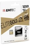 EMTEC Memóriakártya, microSDXC, 128GB, UHS-I/U1, 85/20 MB/s, adapter, EMTEC "Elite Gold" EMTEC Memóriakártya, microSDXC, 128GB, UHS-I/U1, 85/20 MB/s, adapter, EMTEC "Elite Gold"