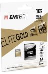 EMTEC Memóriakártya, microSDHC, 16GB, UHS-I/U1, 85/20 MB/s, adapter, EMTEC "Elite Gold" EMTEC Memóriakártya, microSDHC, 16GB, UHS-I/U1, 85/20 MB/s, adapter, EMTEC "Elite Gold"