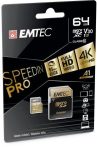 EMTEC Memóriakártya, microSDXC, 64GB, UHS-I/U3/V30/A2, 100/95 MB/s, adapter, EMTEC "SpeedIN" EMTEC Memóriakártya, microSDXC, 64GB, UHS-I/U3/V30/A2, 100/95 MB/s, adapter, EMTEC "SpeedIN"