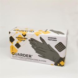 . Védőkesztyű, egyszer használatos, nitril, 8,4g, XL méret, 90 db, púder nélküli, fekete . Védőkesztyű, egyszer használatos, nitril, 8,4g, XL méret, 90 db, púder nélküli, fekete