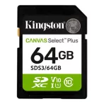   KINGSTON Memóriakártya, SDXC, 64GB, C10/UHS-I/U1/V10, Gen3, KINGSTON "Canvas Select Plus"