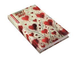 REALSYSTEM Diák zsebkönyv, heti, 2026/2027 tanév, REALSYSTEM, szívek