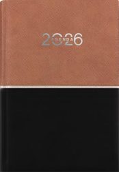 DAYLINER Naptár, tervező, A5, napi, DAYLINER "Contrast", barna-fekete DAYLINER Naptár, tervező, A5, napi, DAYLINER "Contrast", barna-fekete