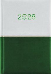 DAYLINER Naptár, tervező, A5, napi, DAYLINER "Contrast", fehér-zöld DAYLINER Naptár, tervező, A5, napi, DAYLINER "Contrast", fehér-zöld
