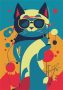   DAYLINER Naptár, tervező, A5, heti, DAYLINER "Colors Astro Cat"