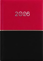 DAYLINER Naptár, tervező, A5, napi, DAYLINER "Contrast", piros-fekete DAYLINER Naptár, tervező, A5, napi, DAYLINER "Contrast", piros-fekete