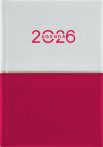   DAYLINER Naptár, tervező, B6, heti, DAYLINER "Contrast", fehér-piros