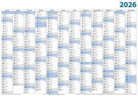 DAYLINER Plakátnaptár, éves, 98x68 cm, DAYLINER DAYLINER Plakátnaptár, éves, 98x68 cm, DAYLINER