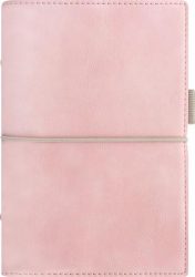 FILOFAX Kalendárium, gyűrűs, betétlapokkal, pocket méret, FILOFAX, "Domino" Soft", pasztell rózsaszín
