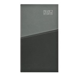 TOPTIMER Zsebnaptár, álló elrendezésű, TOPTIMER "Duplex", szürke-antracit TOPTIMER Zsebnaptár, álló elrendezésű, TOPTIMER "Duplex", szürke-antracit