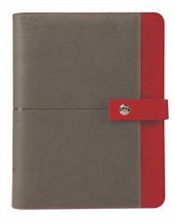 SATURNUS Kalendárium, gyűrűs, betétlapokkal, "L", műbőr, SATURNUS, "426", szürke-piros SATURNUS Kalendárium, gyűrűs, betétlapokkal, "L", műbőr, SATURNUS, "426", szürke-piros