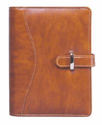 SATURNUS Kalendárium, gyűrűs, betétlapokkal, "L", műbőr, SATURNUS, "437", világosbarna