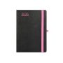   TOPTIMER Naptár, tervező, B6, heti, TOPTIMER, "Nero", fekete-pink