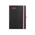   TOPTIMER Naptár, tervező, B6, heti, TOPTIMER, "Nero", fekete-pink