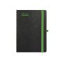   TOPTIMER Naptár, tervező, A5, heti, TOPTIMER, "Nero", fekete-zöld