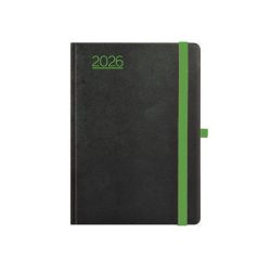 TOPTIMER Naptár, tervező, A5, heti, TOPTIMER, "Nero", fekete-zöld