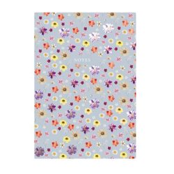 TOPTIMER Jegyzetfüzet, A5, vonalas, 96 lap, TOPTIMER "Notes", kék virágos TOPTIMER Jegyzetfüzet, A5, vonalas, 96 lap, TOPTIMER "Notes", kék virágos