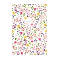 TOPTIMER Jegyzetfüzet, A5, vonalas, 96 lap, TOPTIMER "Notes", fehér virágos TOPTIMER Jegyzetfüzet, A5, vonalas, 96 lap, TOPTIMER "Notes", fehér virágos