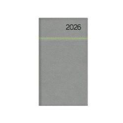 TOPTIMER Zsebnaptár, álló elrendezésű, TOPTIMER, "Young", szürke-zöld
