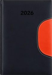 DAYLINER Naptár, tervező, A5, napi, DAYLINER "Memphis", fekete-narancs DAYLINER Naptár, tervező, A5, napi, DAYLINER "Memphis", fekete-narancs