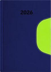 DAYLINER Naptár, tervező, A5, napi, DAYLINER "Memphis", kék-zöld