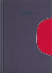 DAYLINER Naptár, tervező, A5, napi, DAYLINER "Memphis", szürke-piros DAYLINER Naptár, tervező, A5, napi, DAYLINER "Memphis", szürke-piros