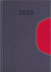 DAYLINER Naptár, tervező, B6, heti, DAYLINER "Memphis", szürke-piros DAYLINER Naptár, tervező, B6, heti, DAYLINER "Memphis", szürke-piros
