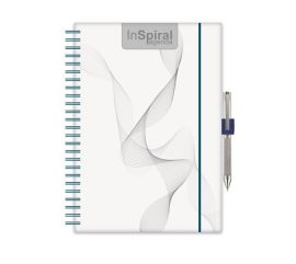 DAYLINER Naptár, tervező, A5, heti, DAYLINER, "InSpiral", fehér-kék DAYLINER Naptár, tervező, A5, heti, DAYLINER, "InSpiral", fehér-kék