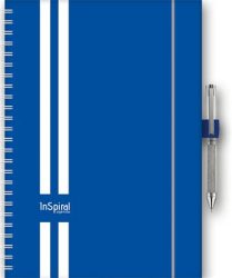 DAYLINER Naptár, tervező, A5, heti, DAYLINER, "InSpiral GT", kék-fehér DAYLINER Naptár, tervező, A5, heti, DAYLINER, "InSpiral GT", kék-fehér