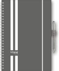   DAYLINER Naptár, tervező, A5, heti, DAYLINER, "InSpiral", szürke-fehér