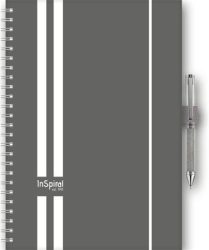 DAYLINER Naptár, tervező, A5, heti, DAYLINER, "InSpiral", szürke-fehér