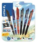 PILOT Rollertoll készlet, 0,35 mm, nyomógombos, PILOT "Frixion Ball"/"Frixion Ball Plus", 3különböző szín+One Piece matrica PILOT Rollertoll készlet, 0,35 mm, nyomógombos, PILOT "Frixion Ball"/"Frixion Ball Plus", 3különböző szín+One Piece matrica