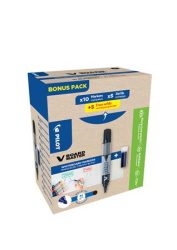 PILOT Táblamarker, 2,3 mm, kúpos, PILOT "V-Board Master, Bonus Pack", fekete + betét PILOT Táblamarker, 2,3 mm, kúpos, PILOT "V-Board Master, Bonus Pack", fekete + betét
