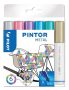   PILOT Dekormarker készlet, 1,4 mm, PILOT "Pintor M" 6 különböző metál szín