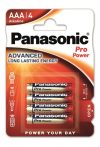 PANASONIC Elem, AAA mikro, 4 db, PANASONIC "Pro power" PANASONIC Elem, AAA mikro, 4 db, PANASONIC "Pro power"