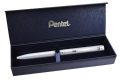   PENTEL Zseléstoll, 0,35 mm, rotációs, ezüst tolltest, PENTEL "EnerGel BL-2007" kék