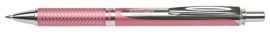 PENTEL Rollertoll, 0,35 mm, nyomógombos, rózsaszín tolltest, PENTEL "EnerGel BL-407" kék