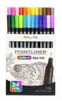PENTEL Tűfilc készlet, 0,4 mm, PENTEL "Pointliner", 24 különböző szín PENTEL Tűfilc készlet, 0,4 mm, PENTEL "Pointliner", 24 különböző szín